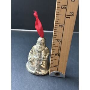 Vintage Godinger Art Co Ltd Santa Bell Silver Plate Christmas Holiday Decor 3”